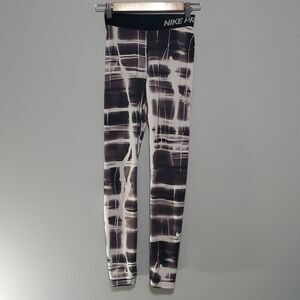 NIKE PRO pants Womens size Medium brown white Running Yoga Compression L…